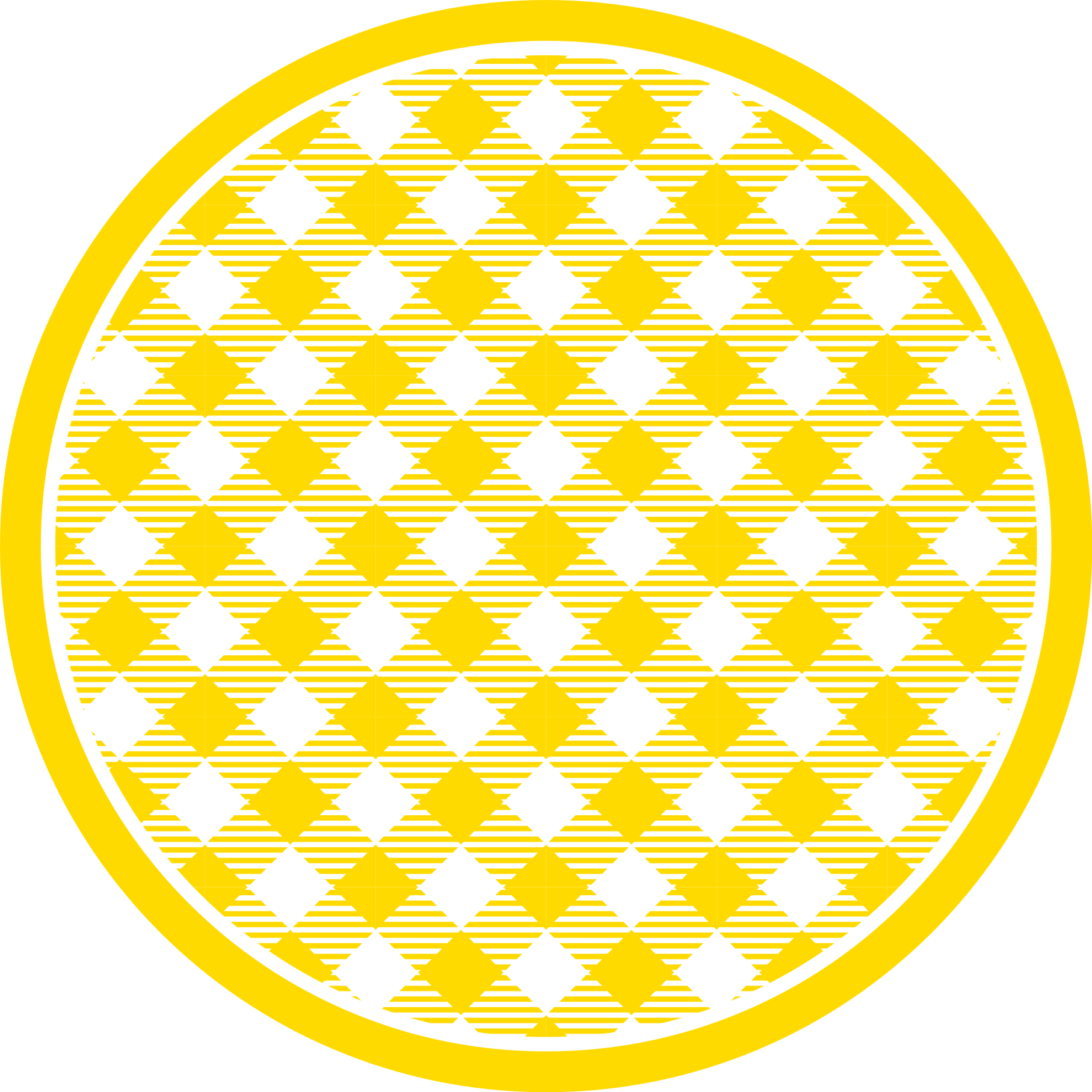 Yellow Diamond Emblem circular vinyl carpet - TenStickers