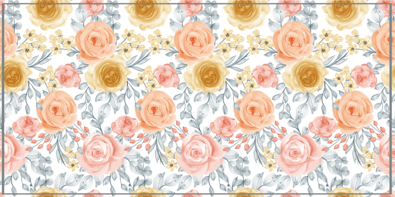 Blossom Emblem entrance hall vinyl carpet - TenStickers