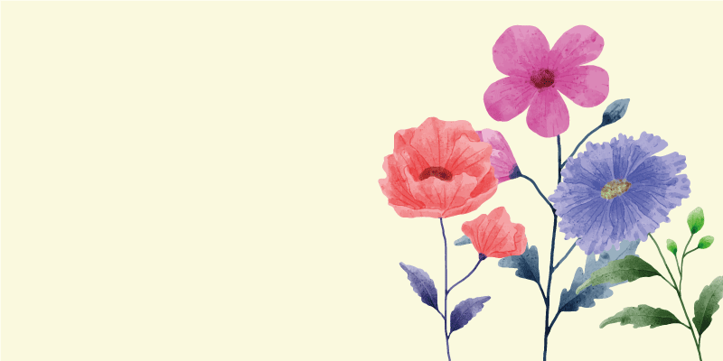 Floral vinyl carpet vibrant botanical design - TenStickers