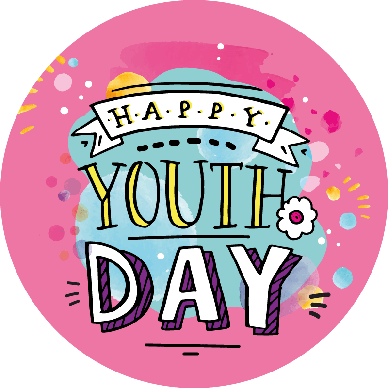 Happy youth day custom vinyl carpet - TenStickers
