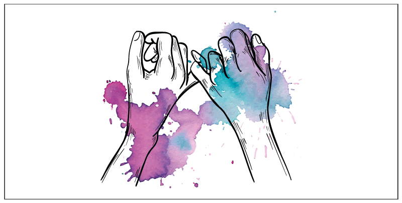 Colorful Hand Gesture teen vinyl carpet - TenStickers