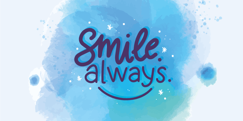 Smile Always custom vinyl carpet - TenStickers