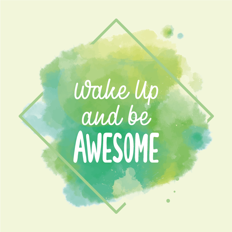Wake up awesome custom vinyl carpet - TenStickers