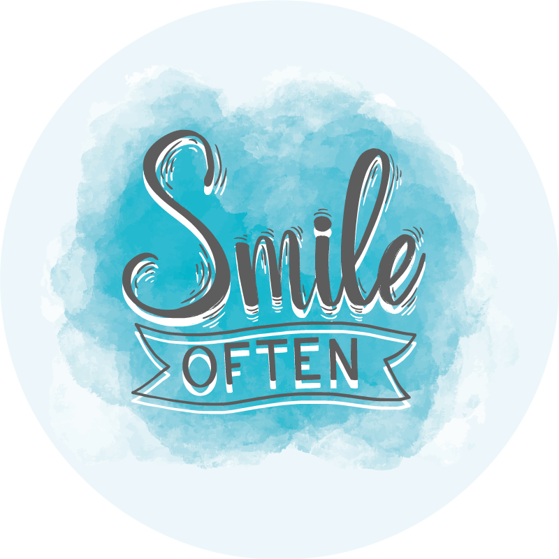 Smile Often custom vinyl carpet - TenStickers