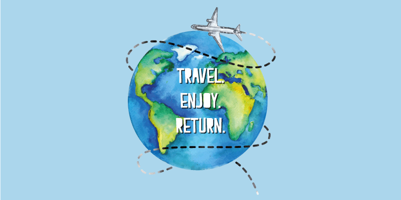 Journey deligth come back world map vinyl carpet - TenStickers