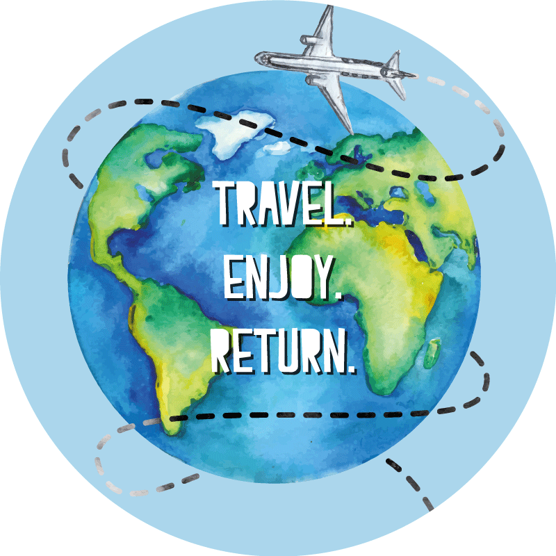 Expedition joy return world map vinyl carpet - TenStickers