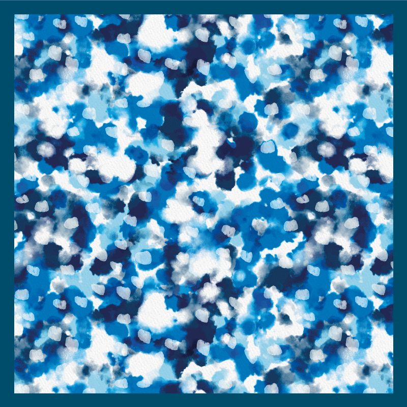 Blue cloud pattern kids vinyl carpet - TenStickers