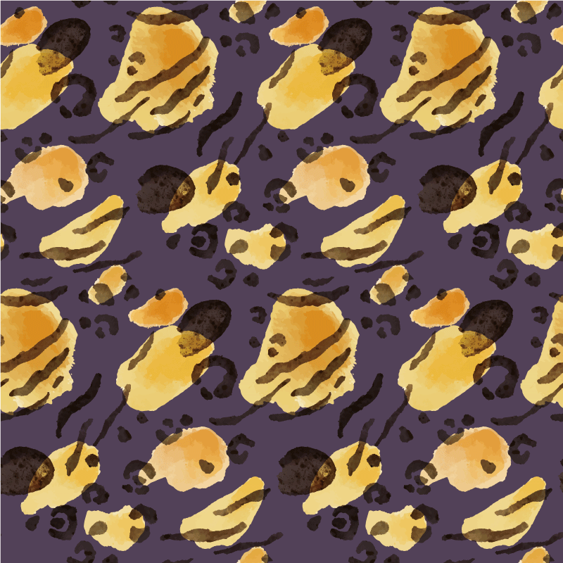 Aquarella tiger spots animal print vinyl carpet - TenStickers