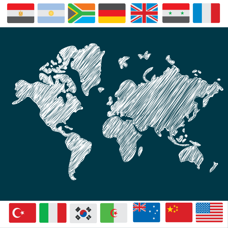 World map vinyl carpet global map artwork - TenStickers