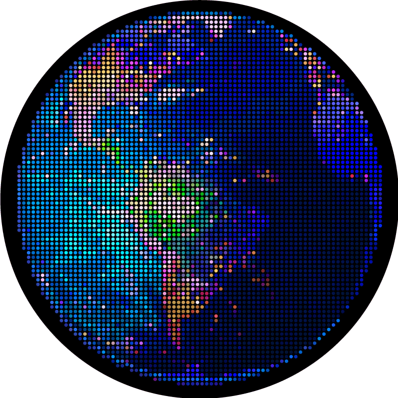Disco earth ball world map vinyl carpet - TenStickers