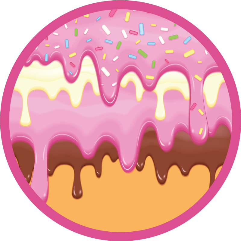 Sweet treat delight circular vinyl carpet - TenStickers