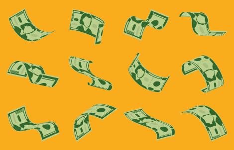 Money Flow Pattern modern vinyl carpet - TenStickers