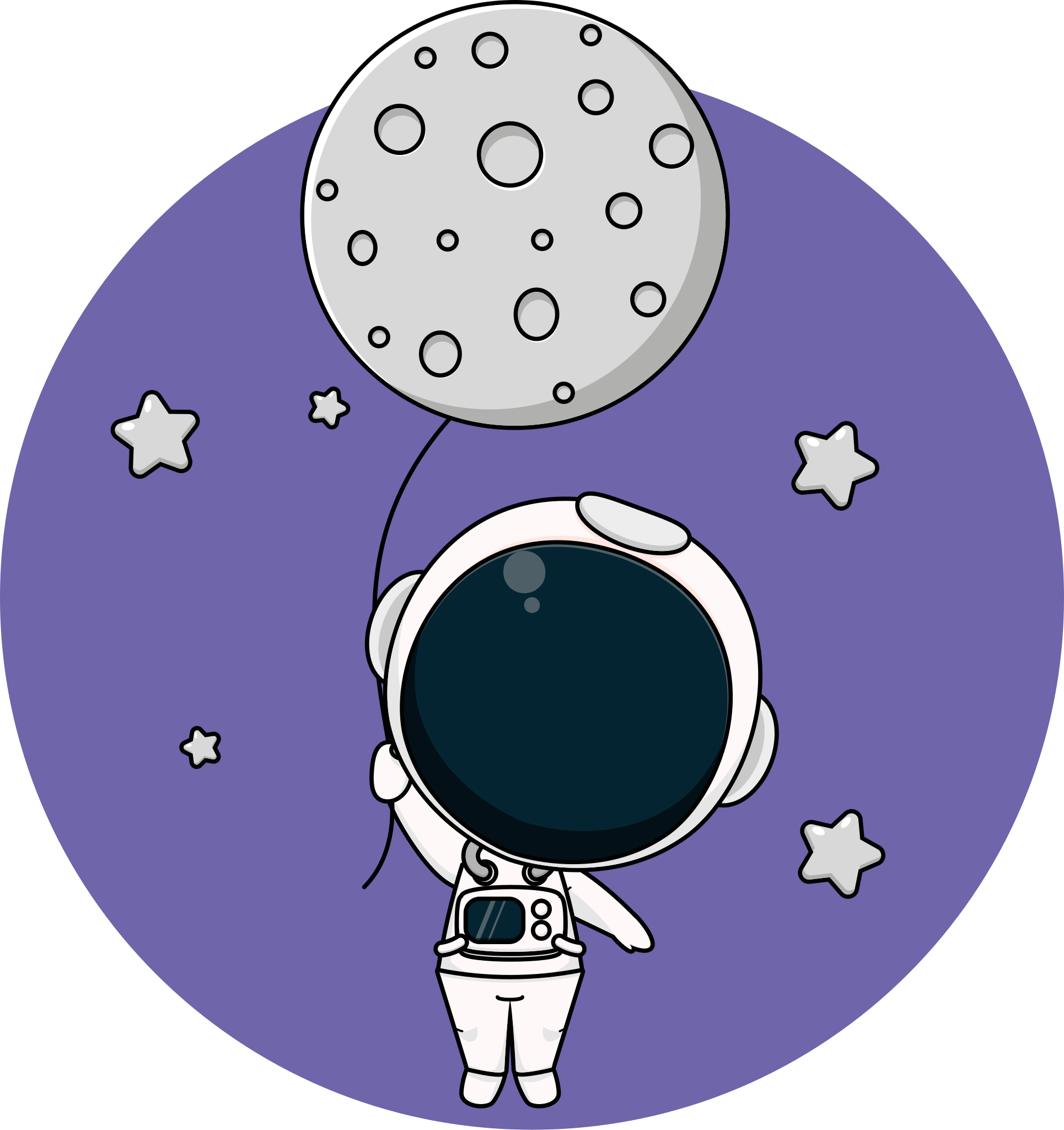 Astronaut with Balloon kids vinyl carpet - TenStickers