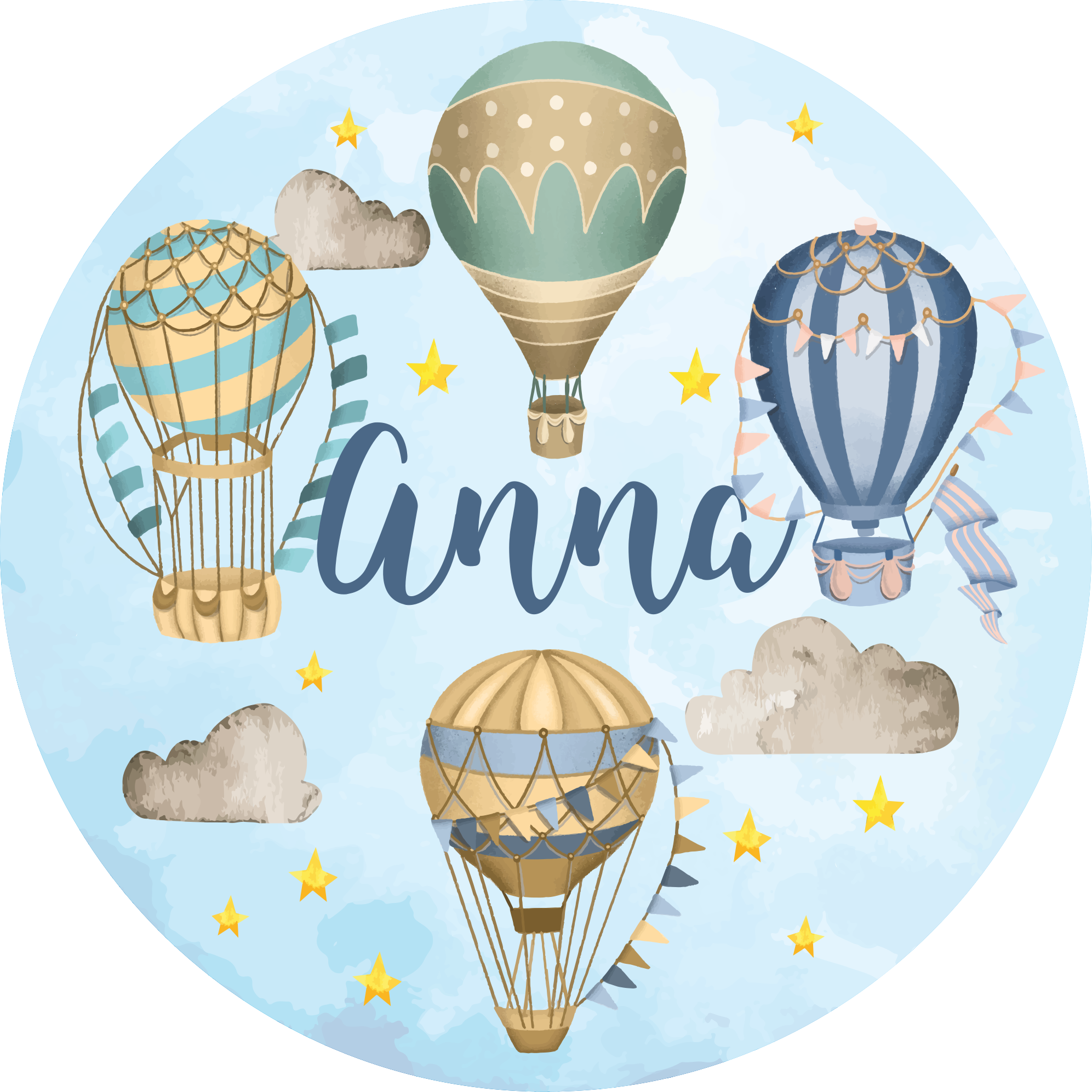 Air Balloon Fantasy custom vinyl carpet - TenStickers