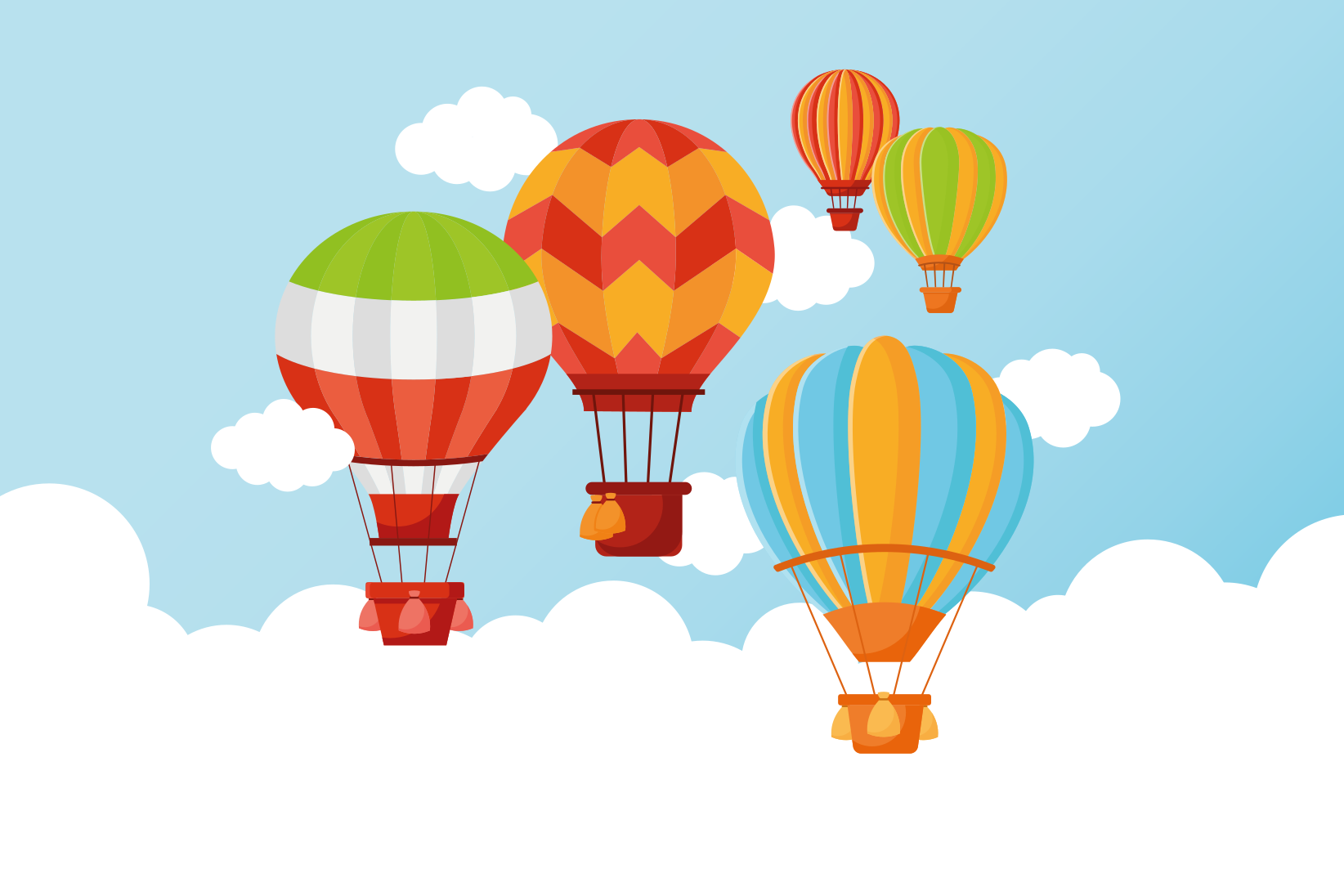 Colorful Hot Air kids vinyl carpet - TenStickers