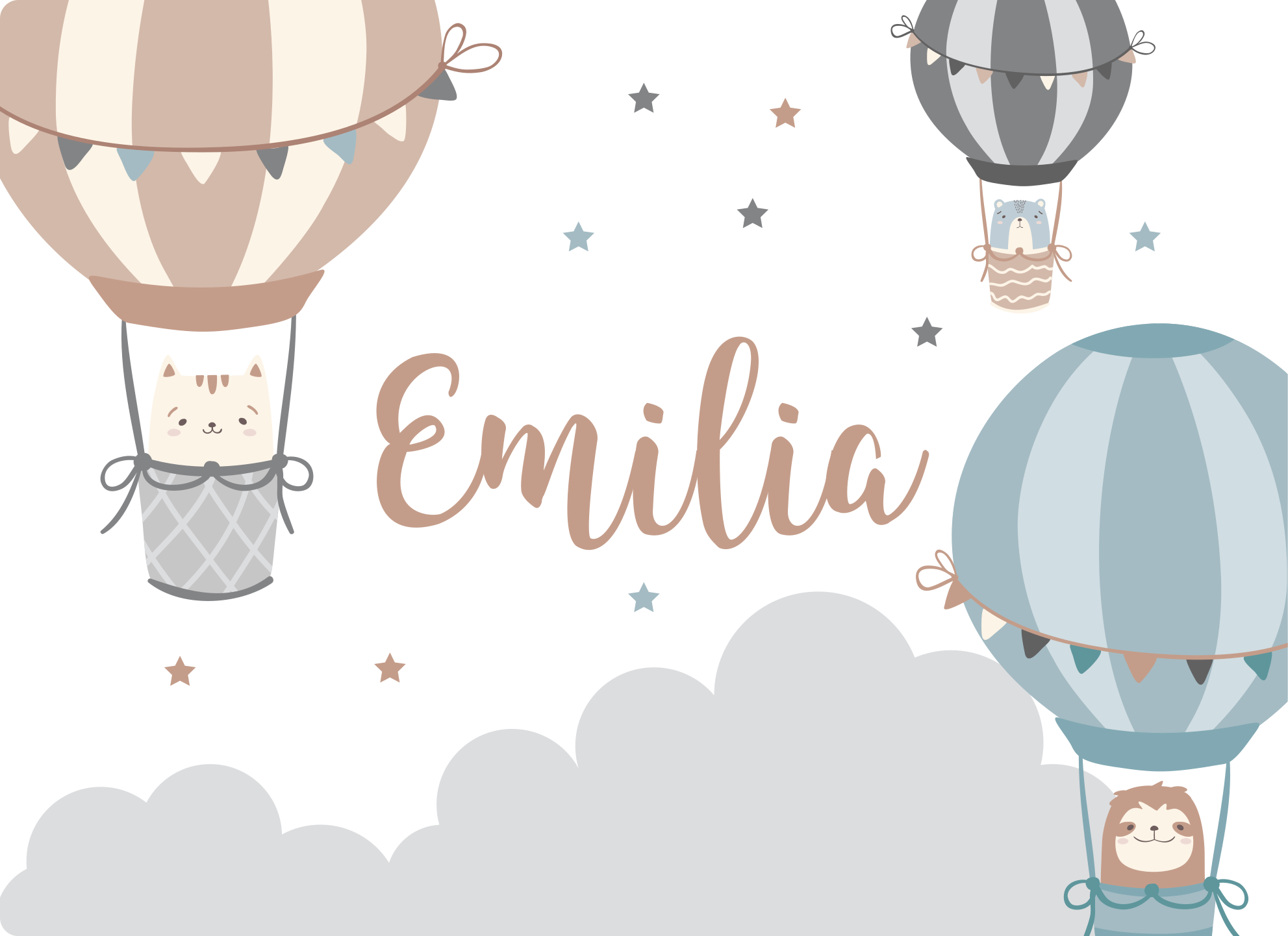 Aerial Balloons custom vinyl carpet - TenStickers