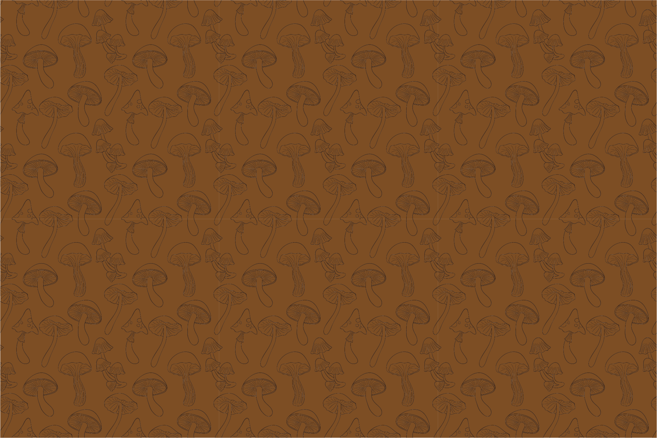 Mushroom Pattern nature vinyl carpet - TenStickers