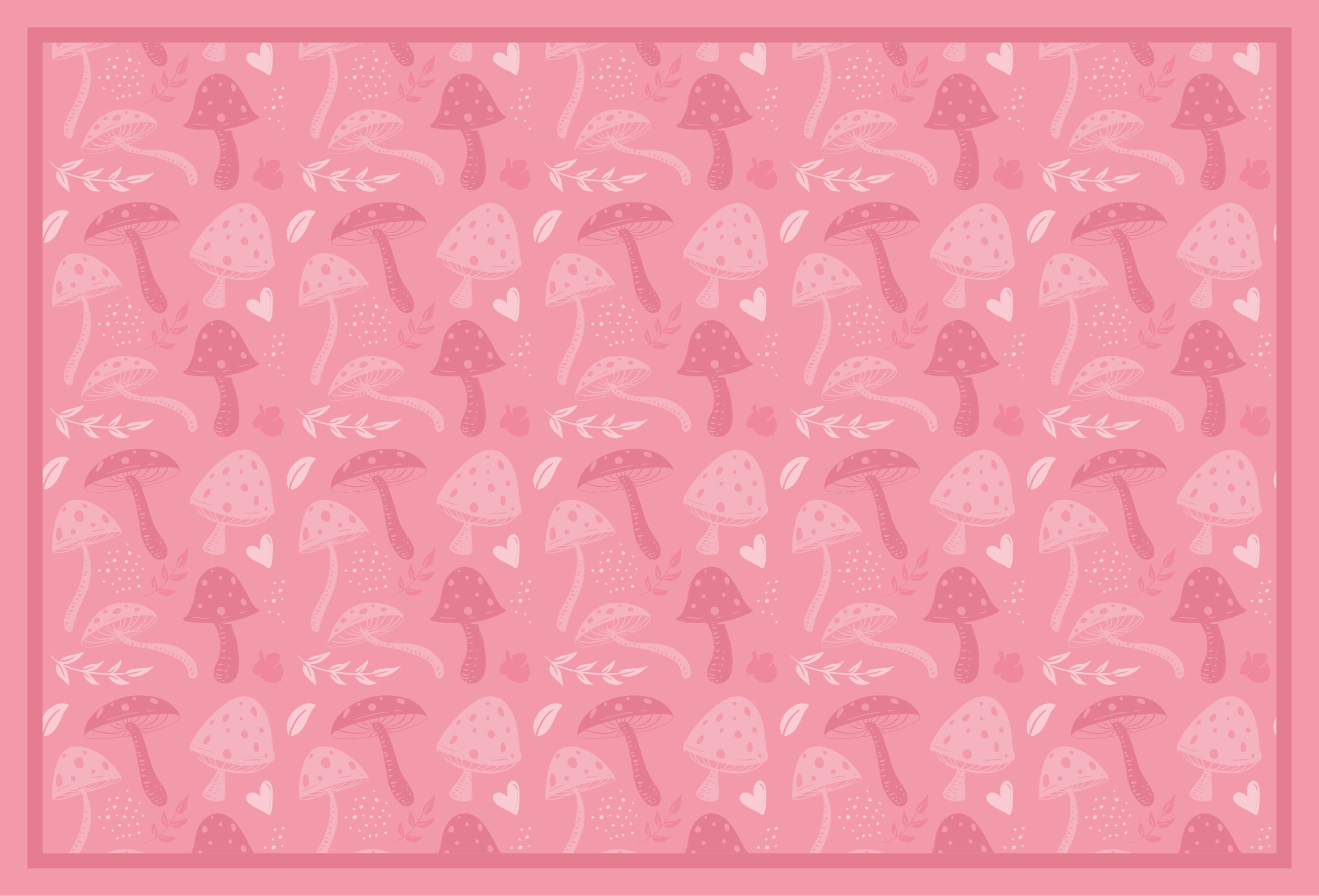 Nature vinyl carpet with enchanting mushroom design - TenStickers