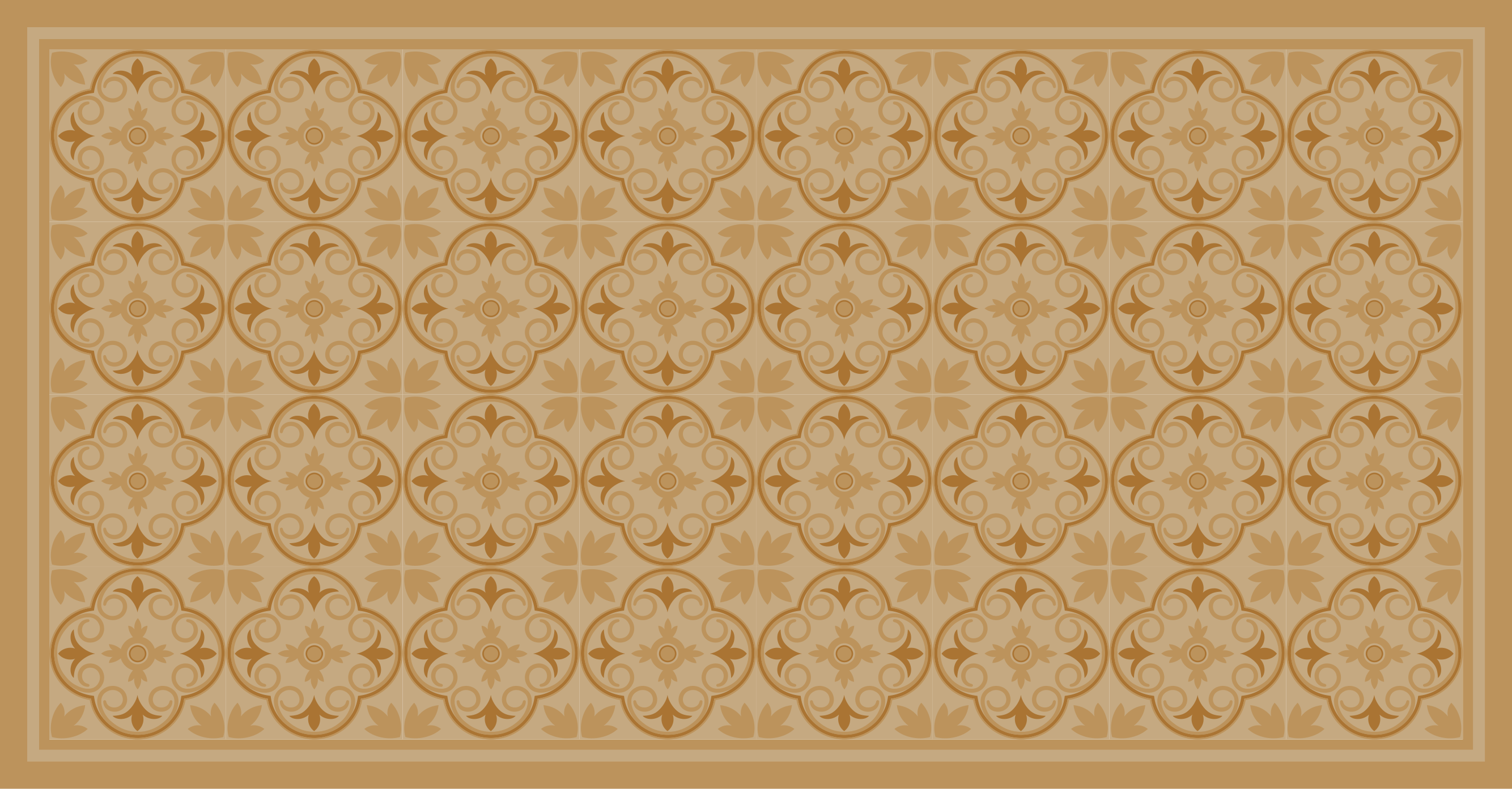 Geometric tile motif living room vinyl carpet - TenStickers