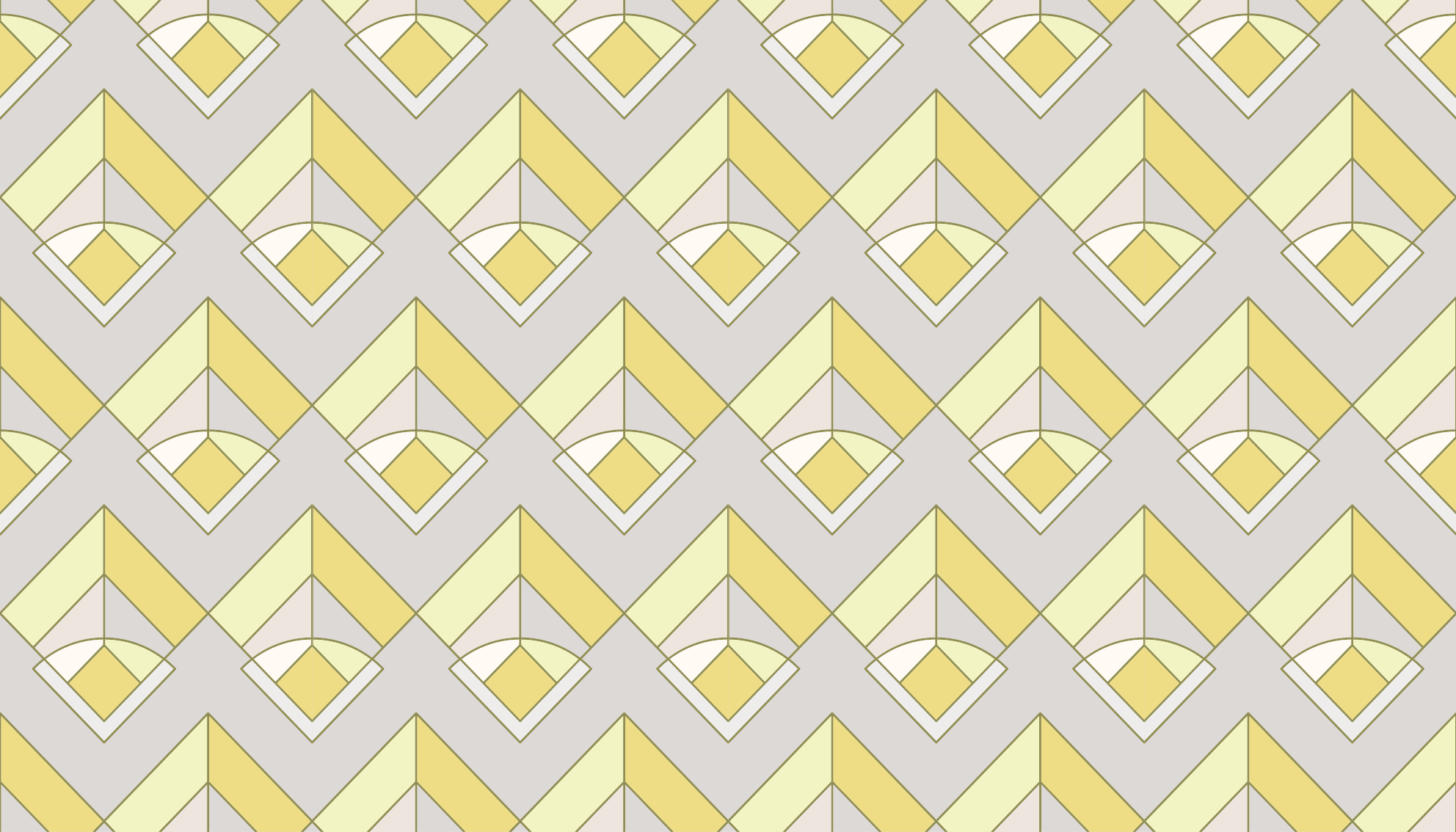 Yellow and gray pattern geometric vinyl carpet - TenStickers