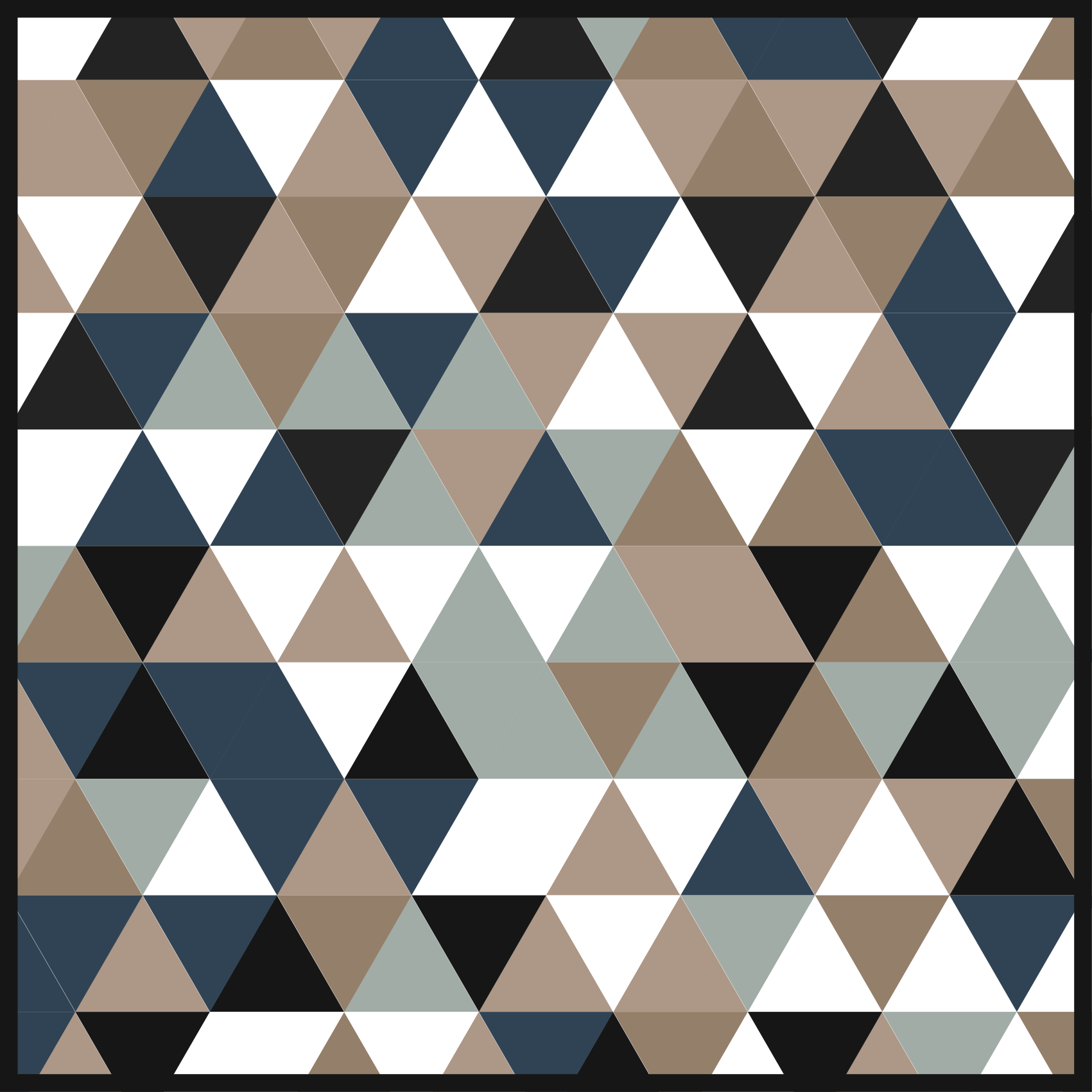 Triangular Tones geometric vinyl carpet - TenStickers