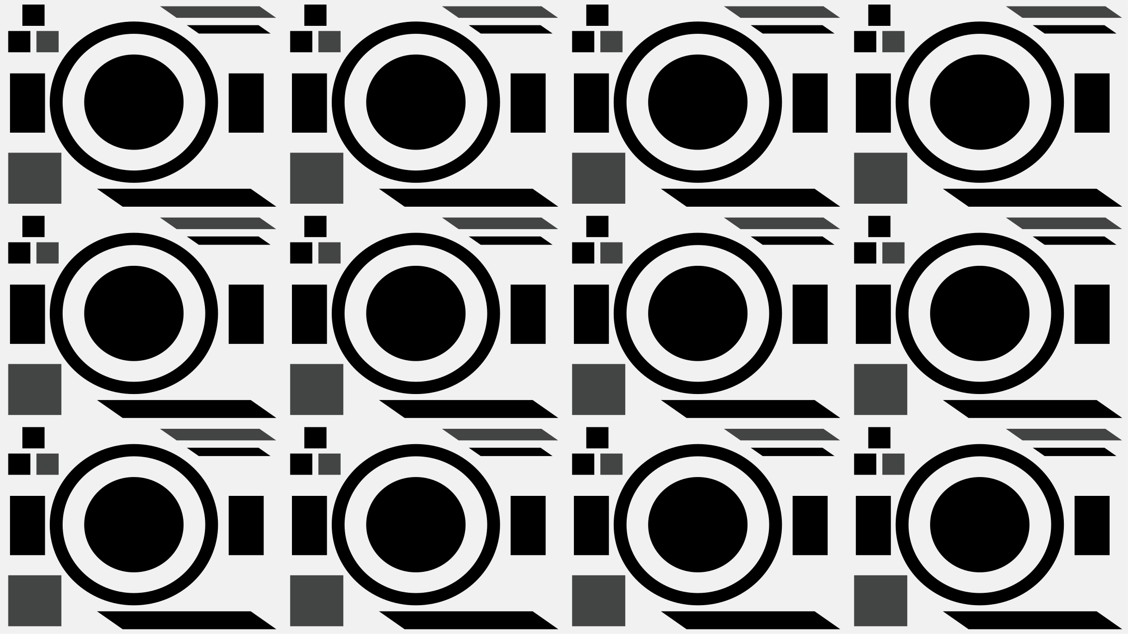 Crisp Black Circles geometric vinyl carpet - TenStickers