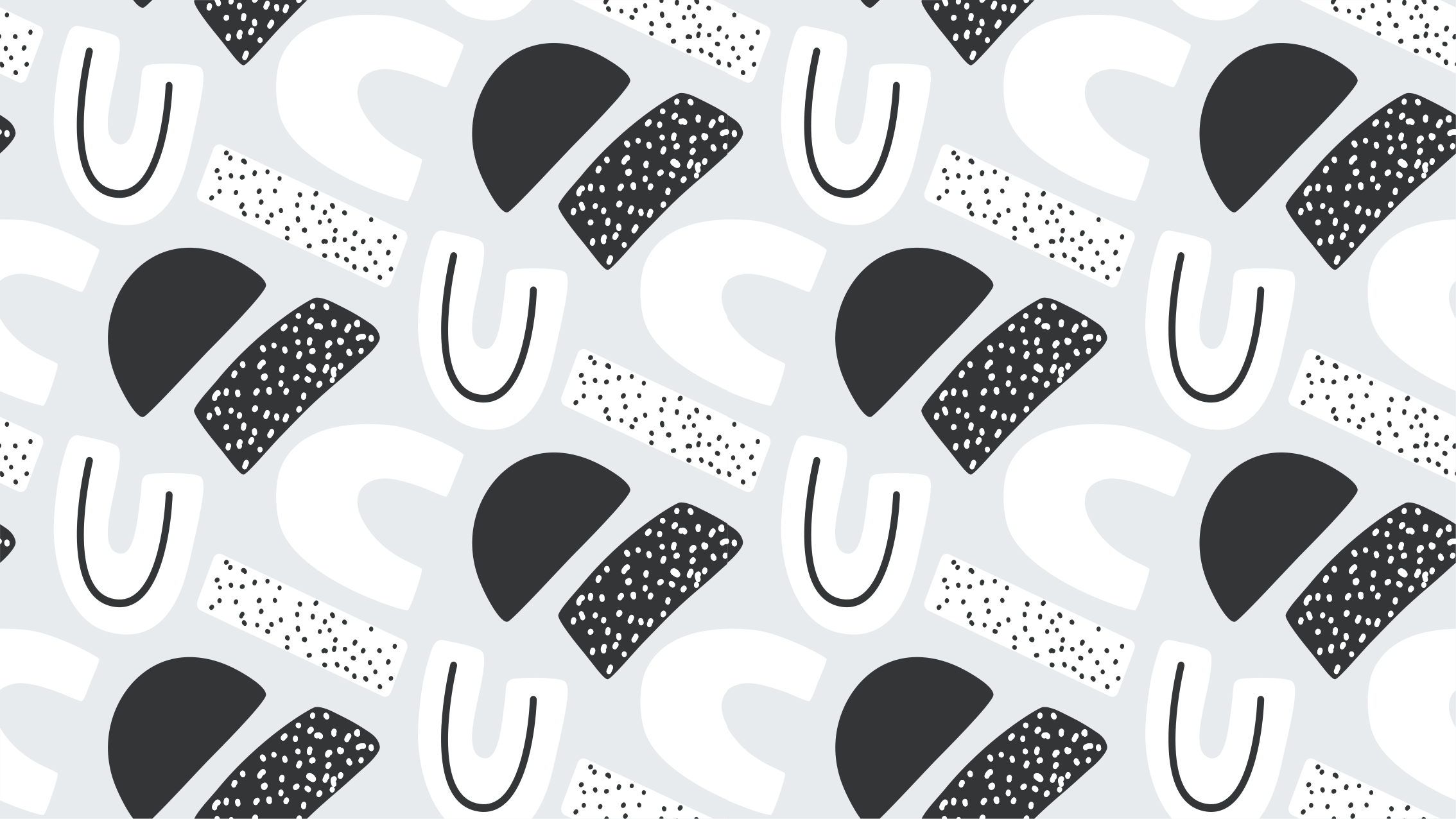 Monochrome Abstract Shapes nursery vinyl carpet - TenStickers