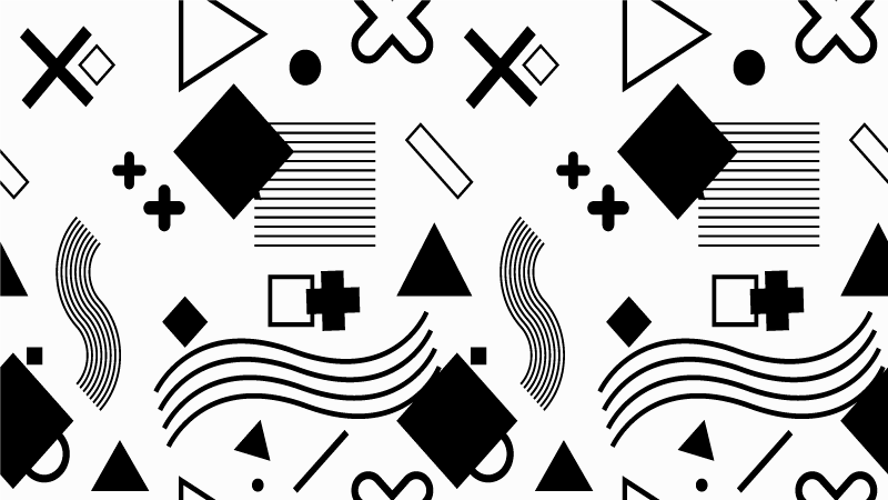Black Patterns geometric vinyl carpet - TenStickers