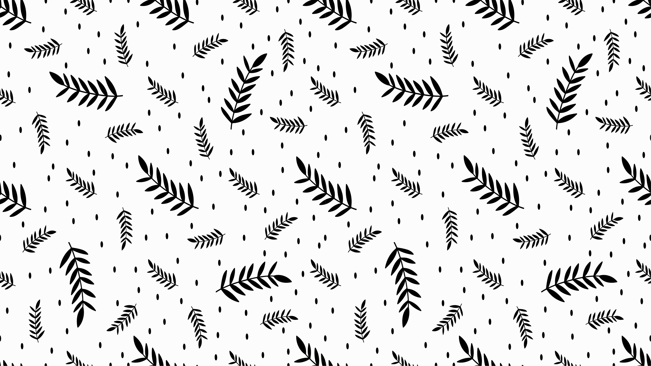 Black Leaves Pattern nature vinyl carpet - TenStickers