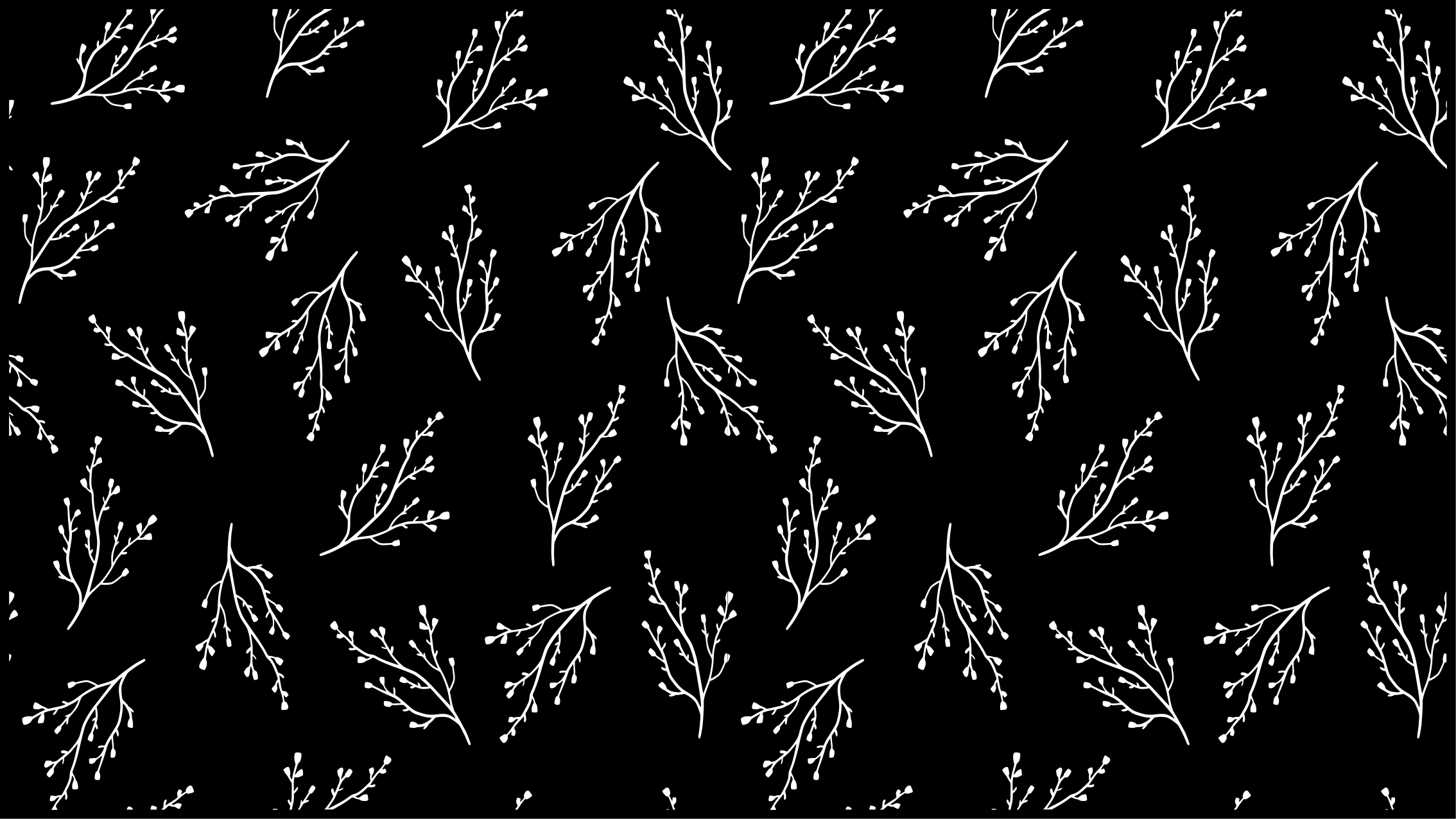 Delicate Branch Patterns nature vinyl carpet - TenStickers