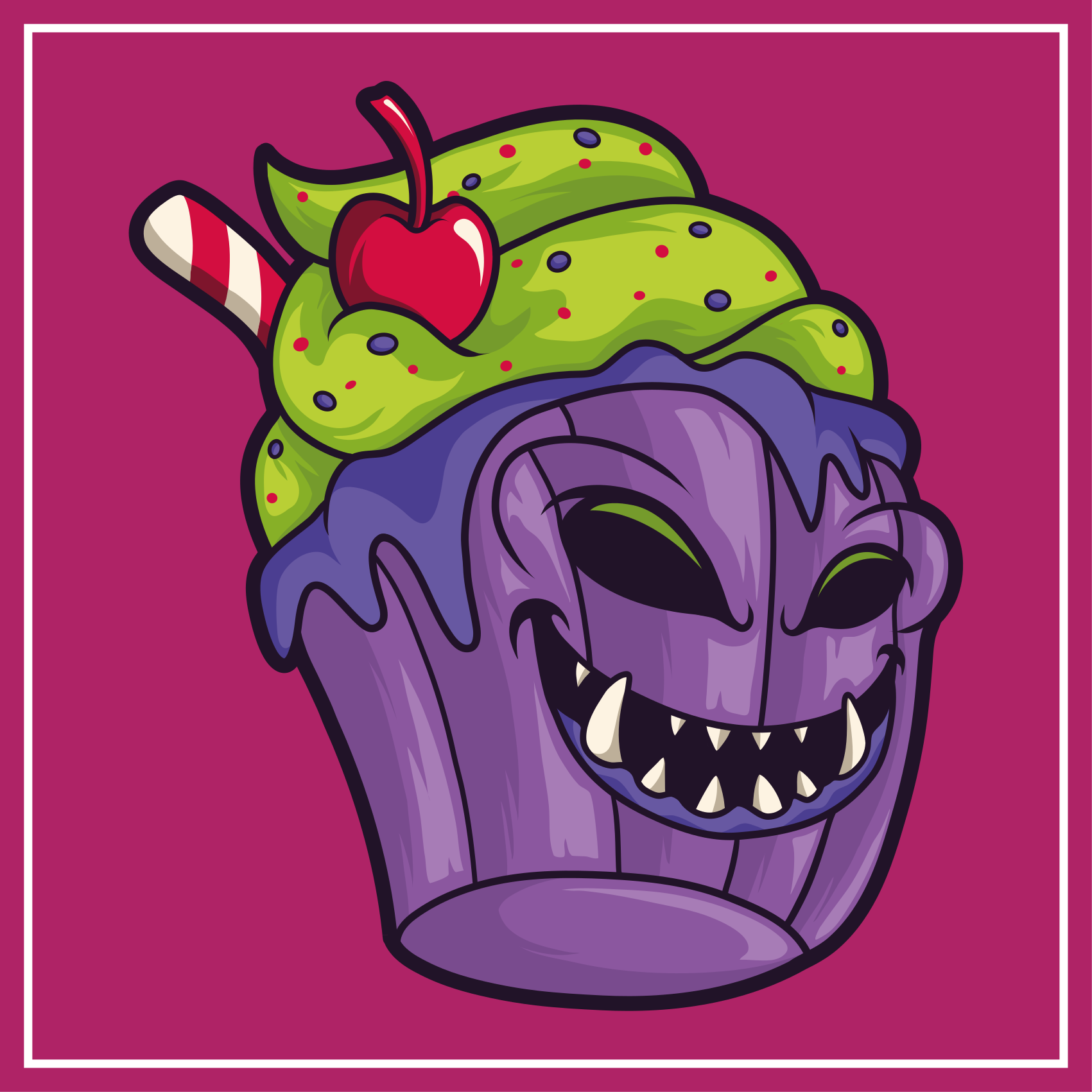 Ravenous Cupcake Monster teen vinyl carpet - TenStickers