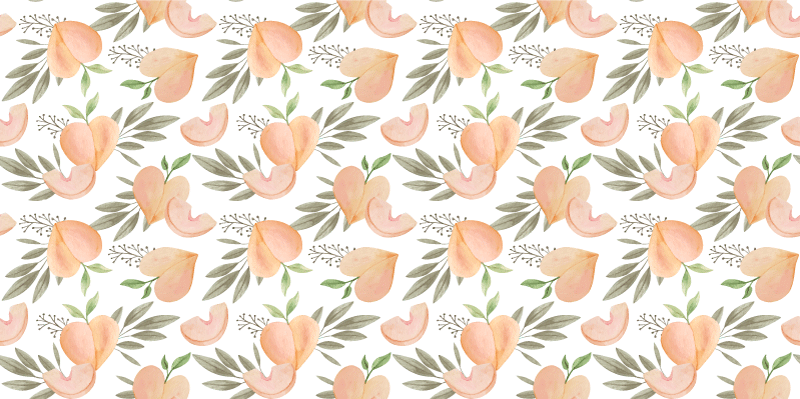 Peach Floral Arrangement kitchen vinyl carpet - TenStickers