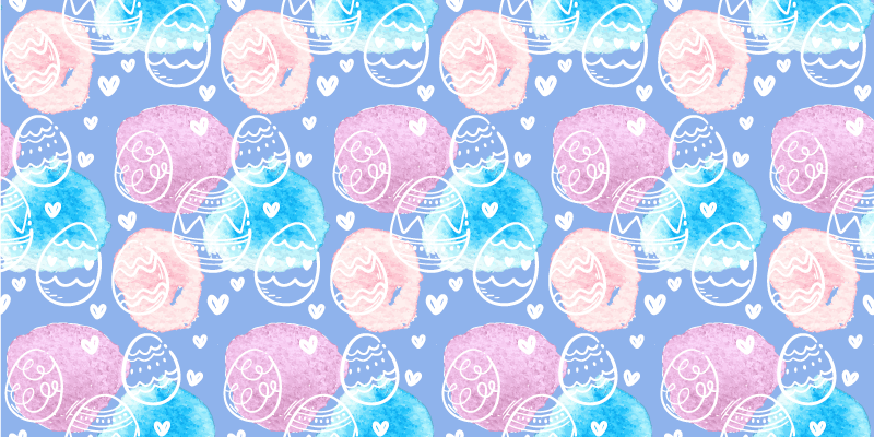 Colorful Easter Eggs kids vinyl carpet - TenStickers