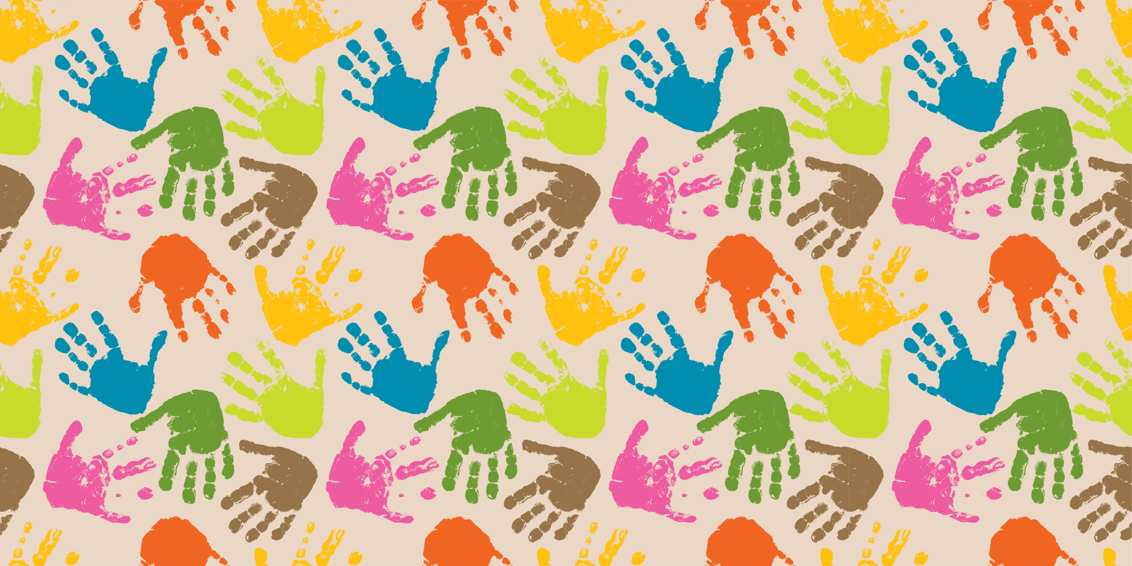 Colorful handprints kids vinyl carpet - TenStickers