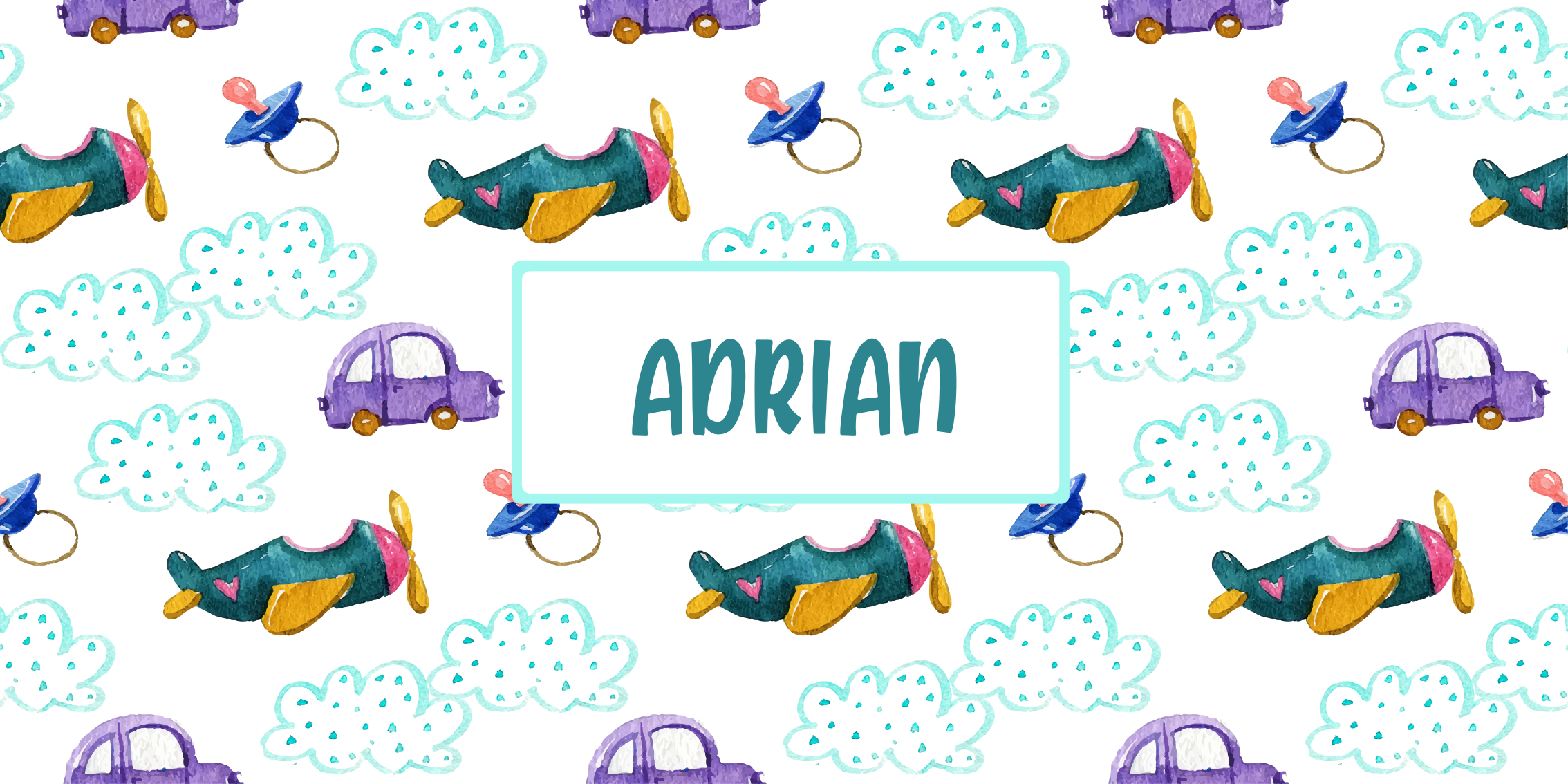 Whimsical Airplane Theme custom vinyl carpet - TenStickers