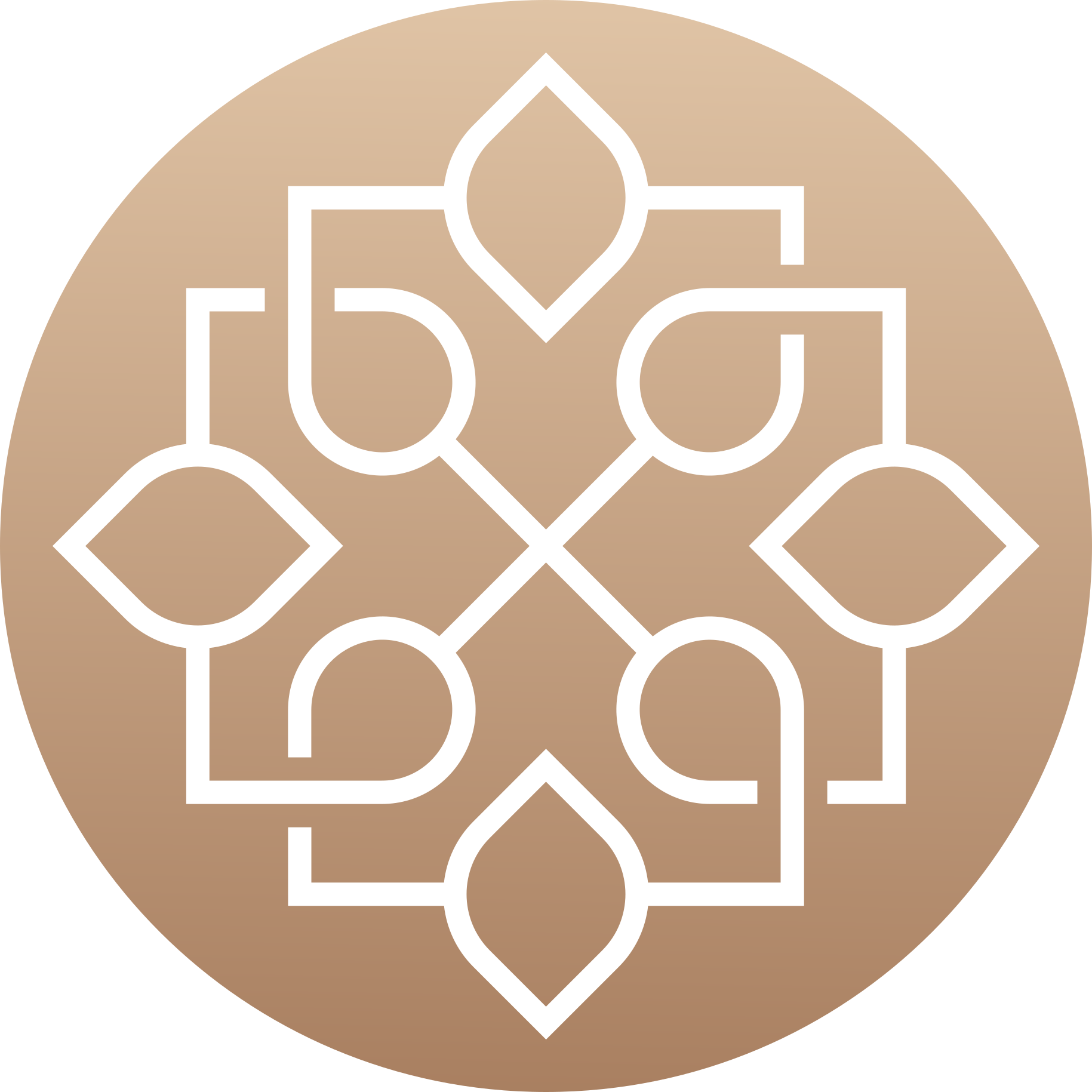 Brown and white motif mandala vinyl carpet - TenStickers