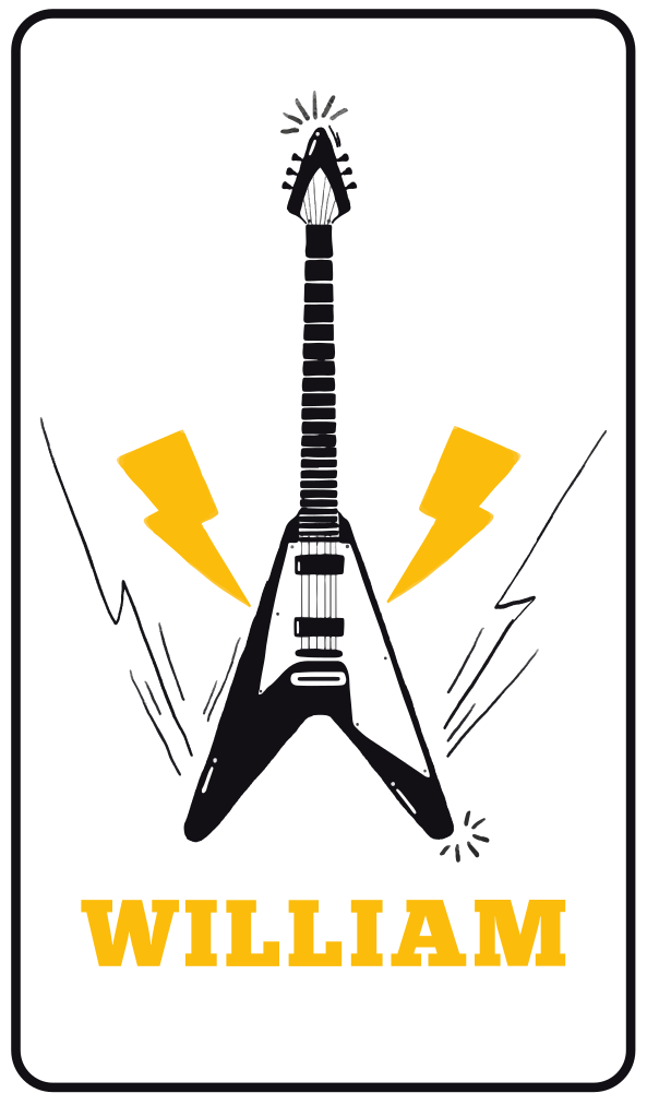 Electric Guitar Art custom vinyl carpet - TenStickers