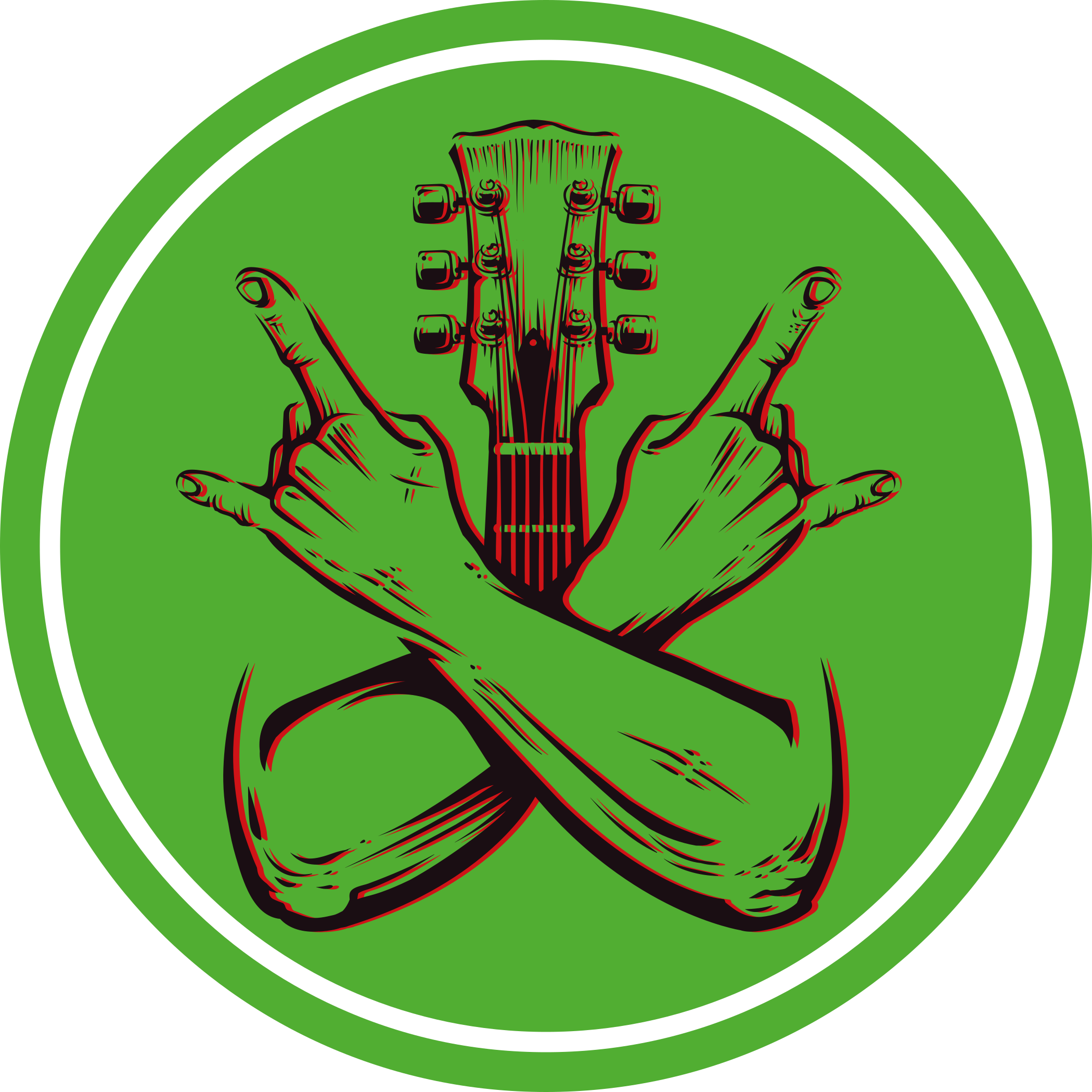 Rocking Gesture Artwork circular vinyl carpet - TenStickers