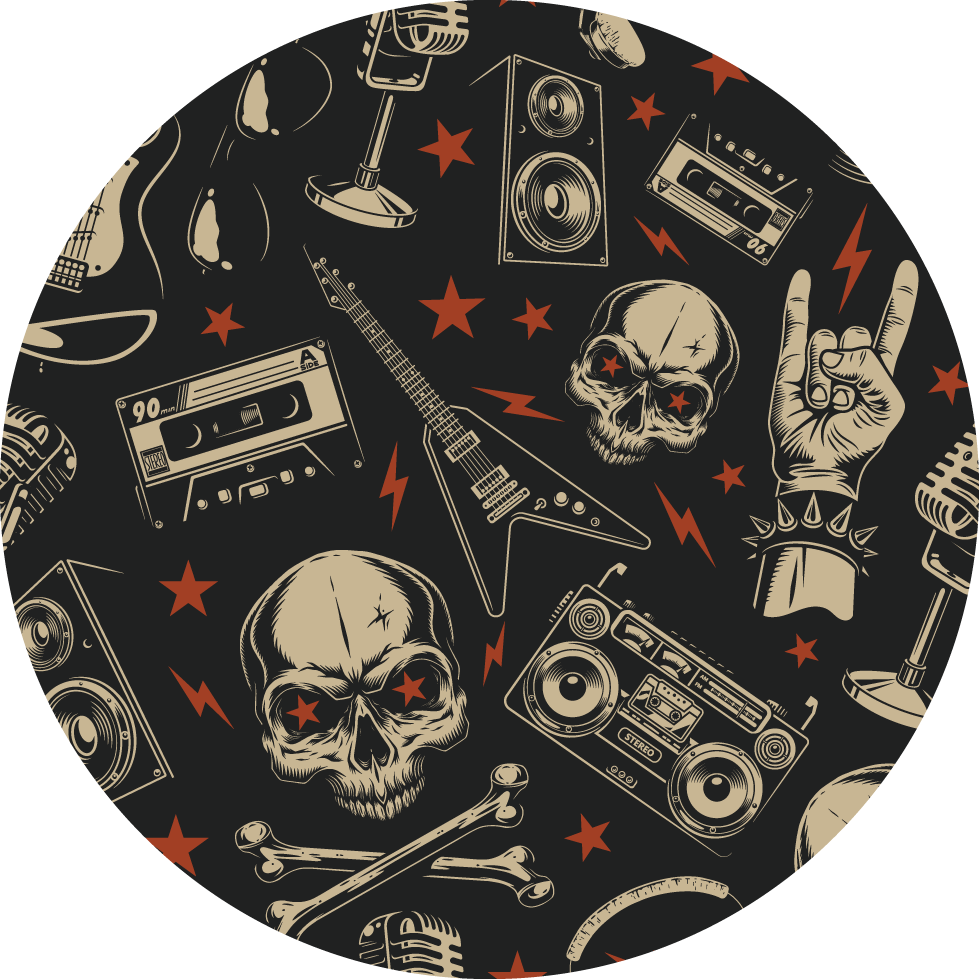 Rock Music Style teen vinyl carpet - TenStickers
