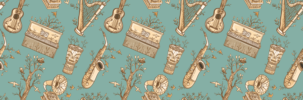 Musical Instruments Idea kids vinyl carpet - TenStickers