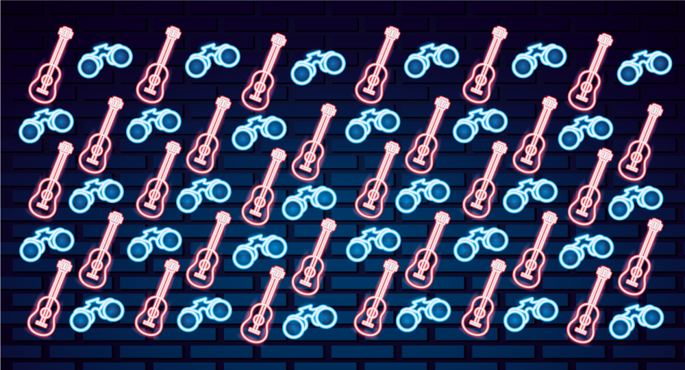 Music Inspired Patterns teen vinyl carpet - TenStickers