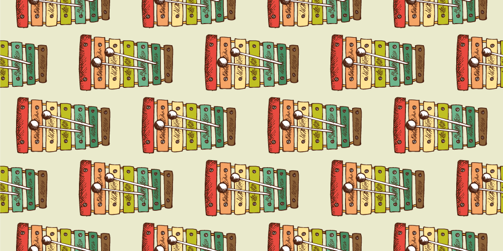 Colorful Xylophone Pattern teen vinyl carpet - TenStickers