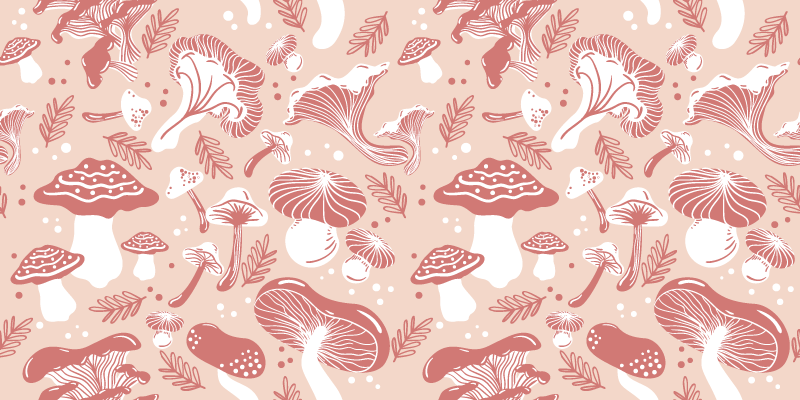Mushroom Fantasy nature vinyl carpet - TenStickers