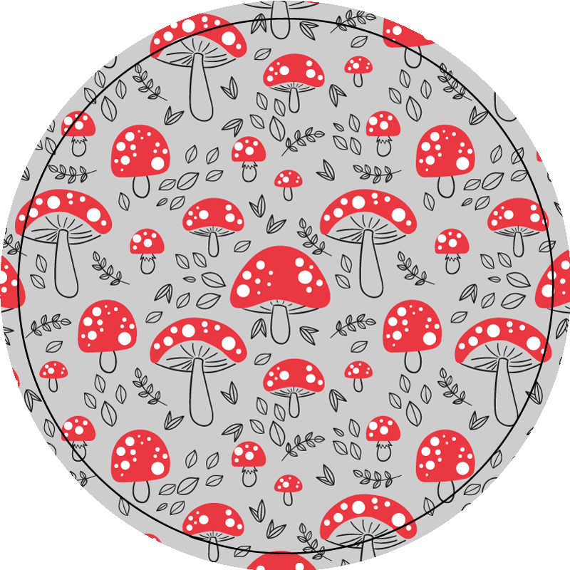 Charming mushrooms nature vinyl carpet - TenStickers