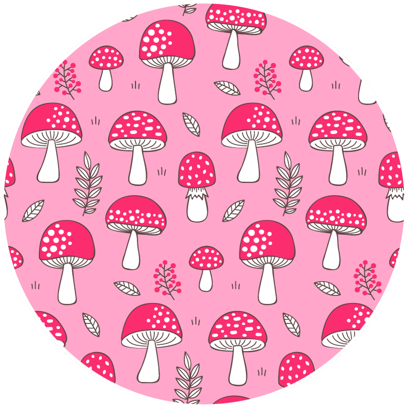 Charming Mushroom Illustration kitchen vinyl carpet - TenStickers