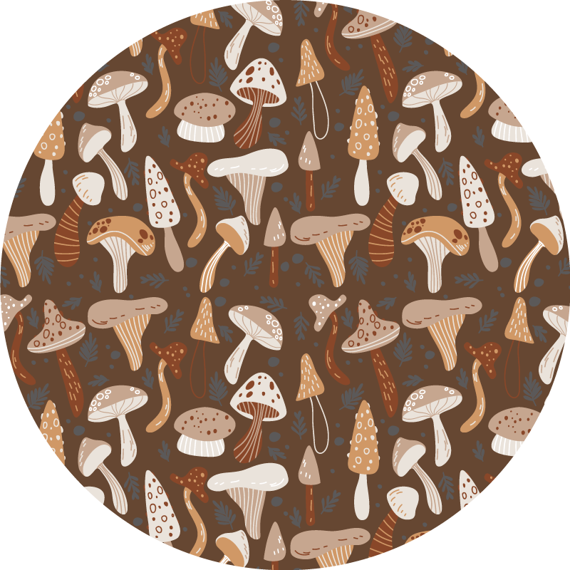Fungi Collection circular vinyl carpet - TenStickers