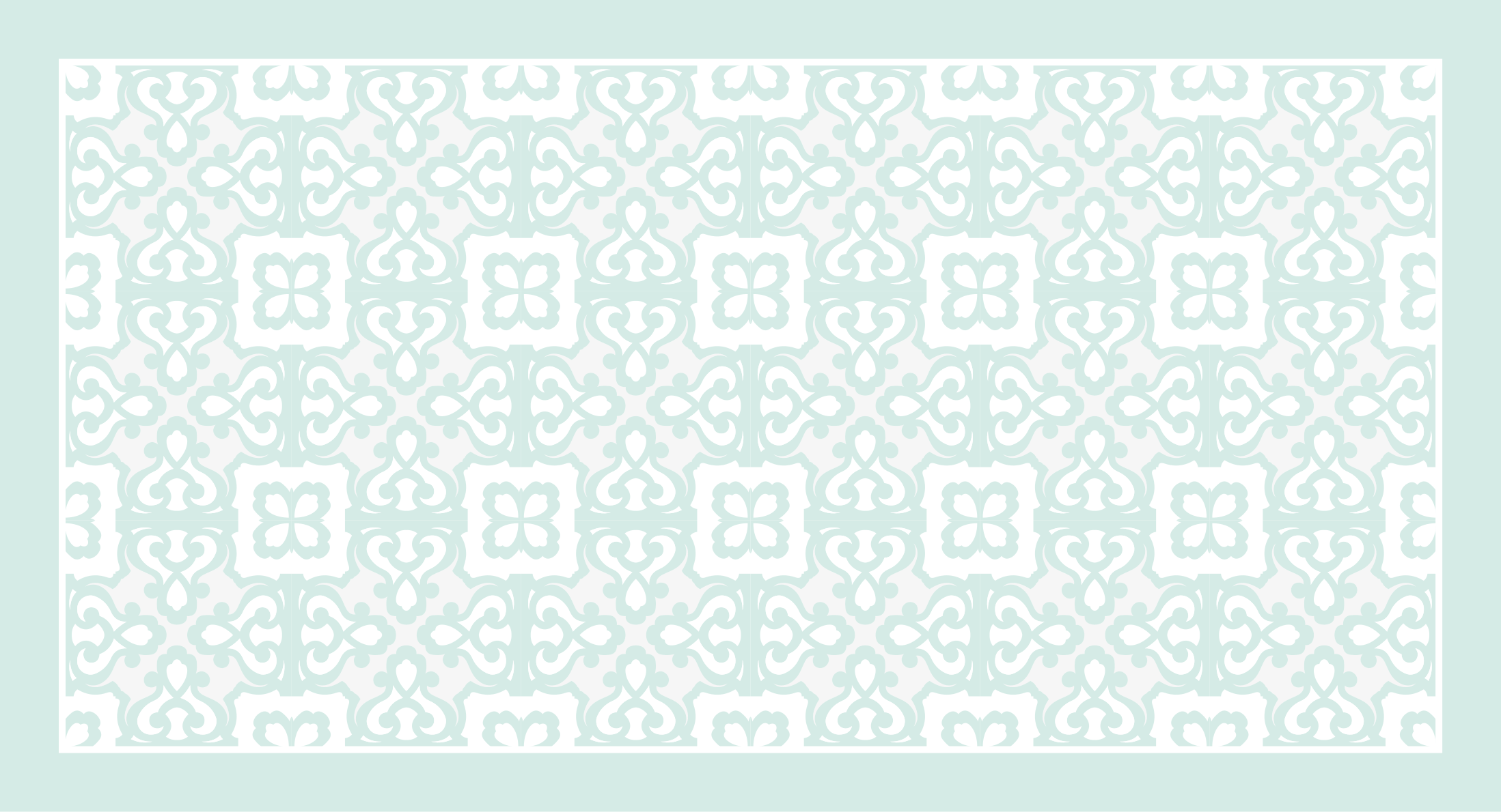 Elegant turquoise tile vinyl carpet - TenStickers