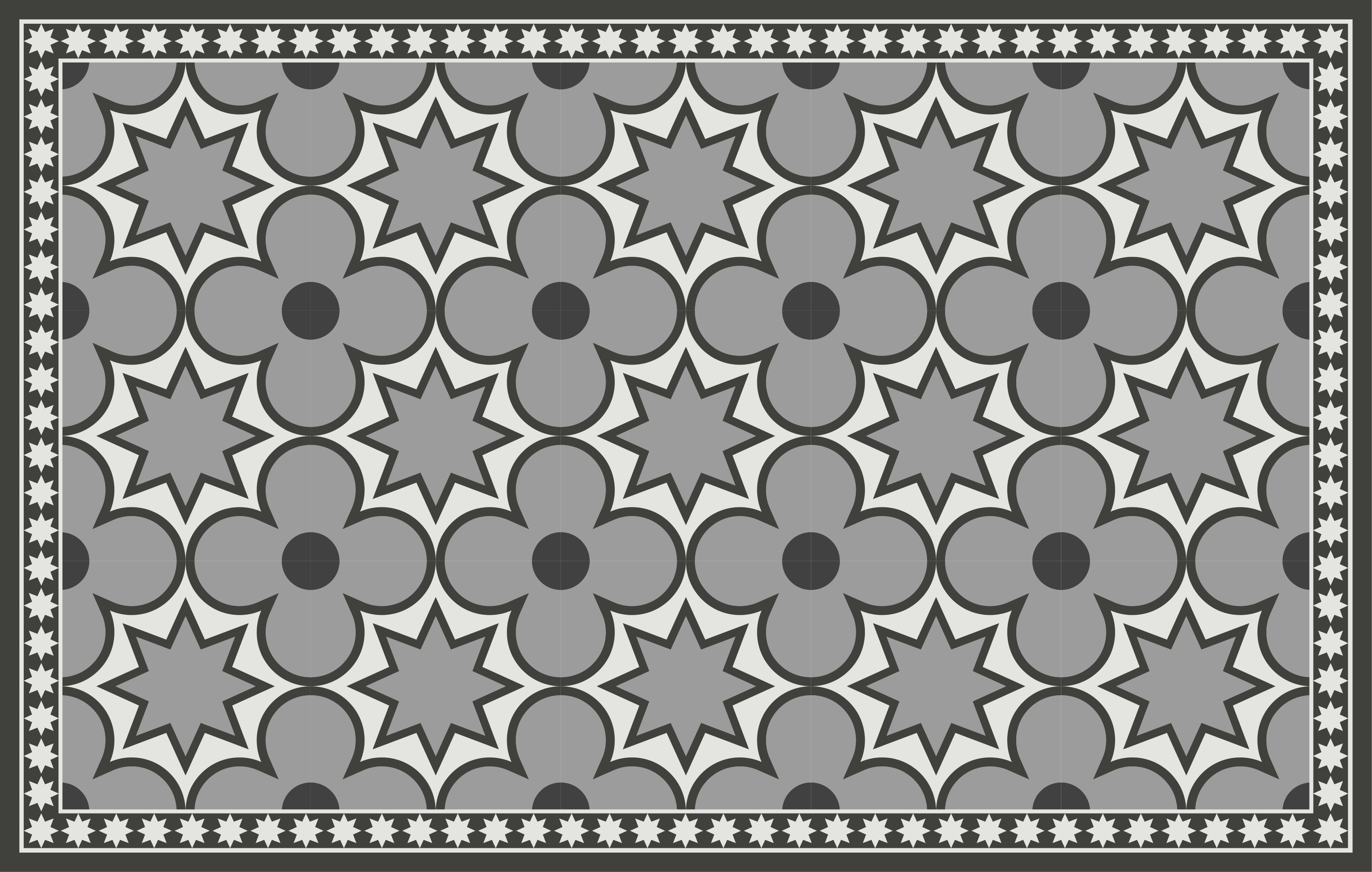 Star Pattern Style tile vinyl carpet - TenStickers