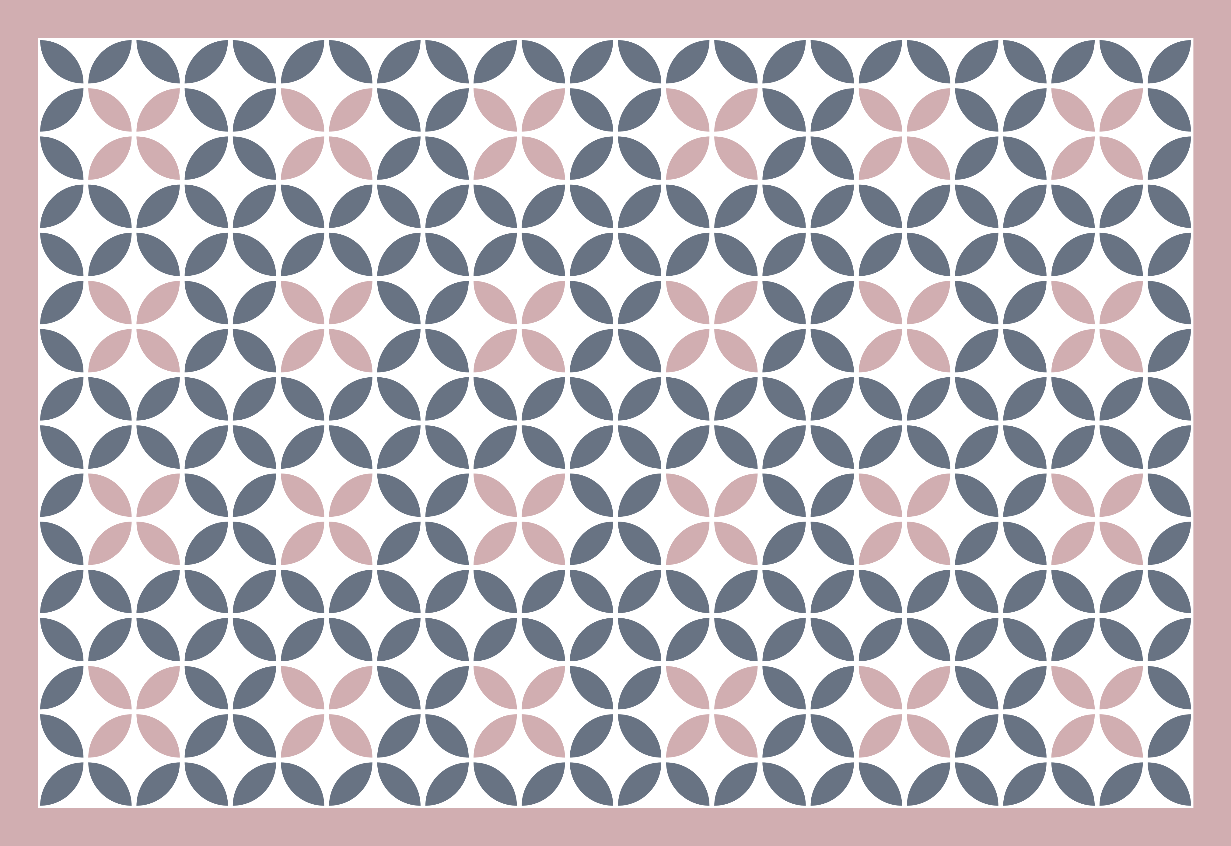 Round beige and grey design mosaic vinyl carpet - TenStickers