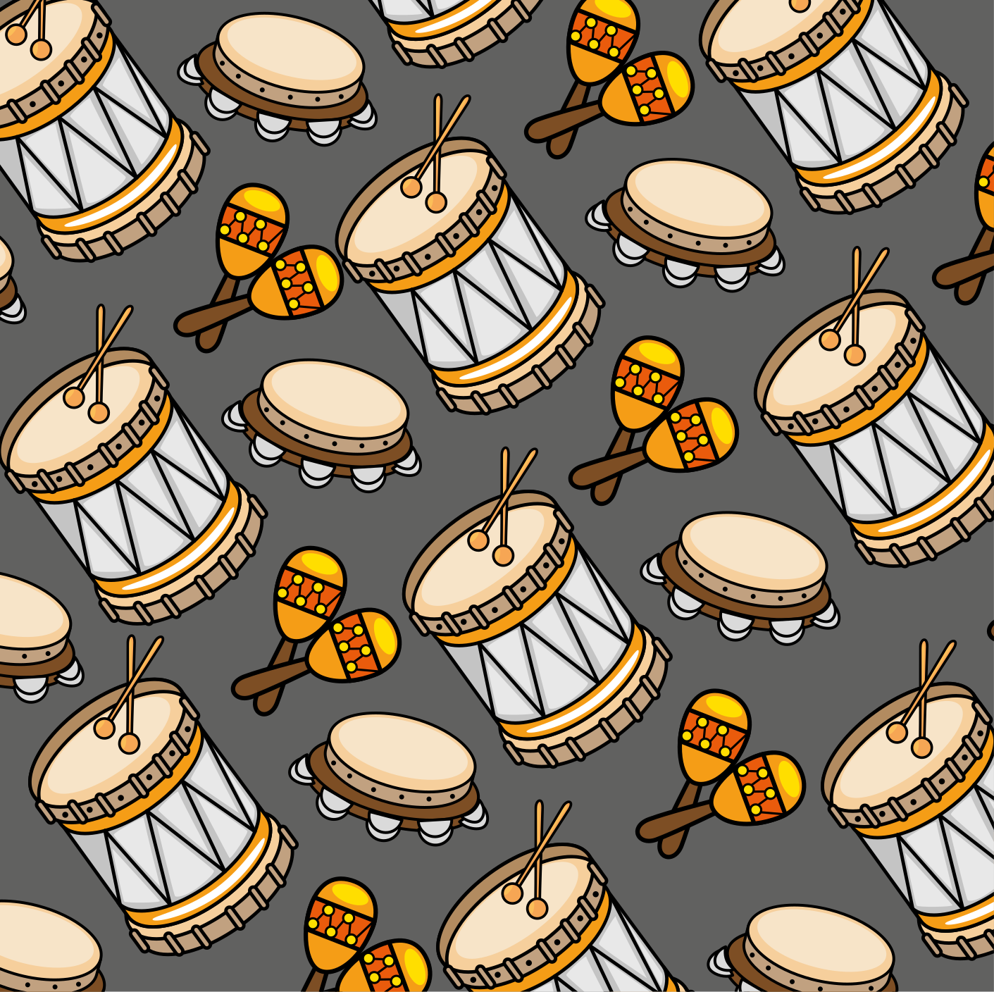 Instrument pattern game vinyl carpet - TenStickers